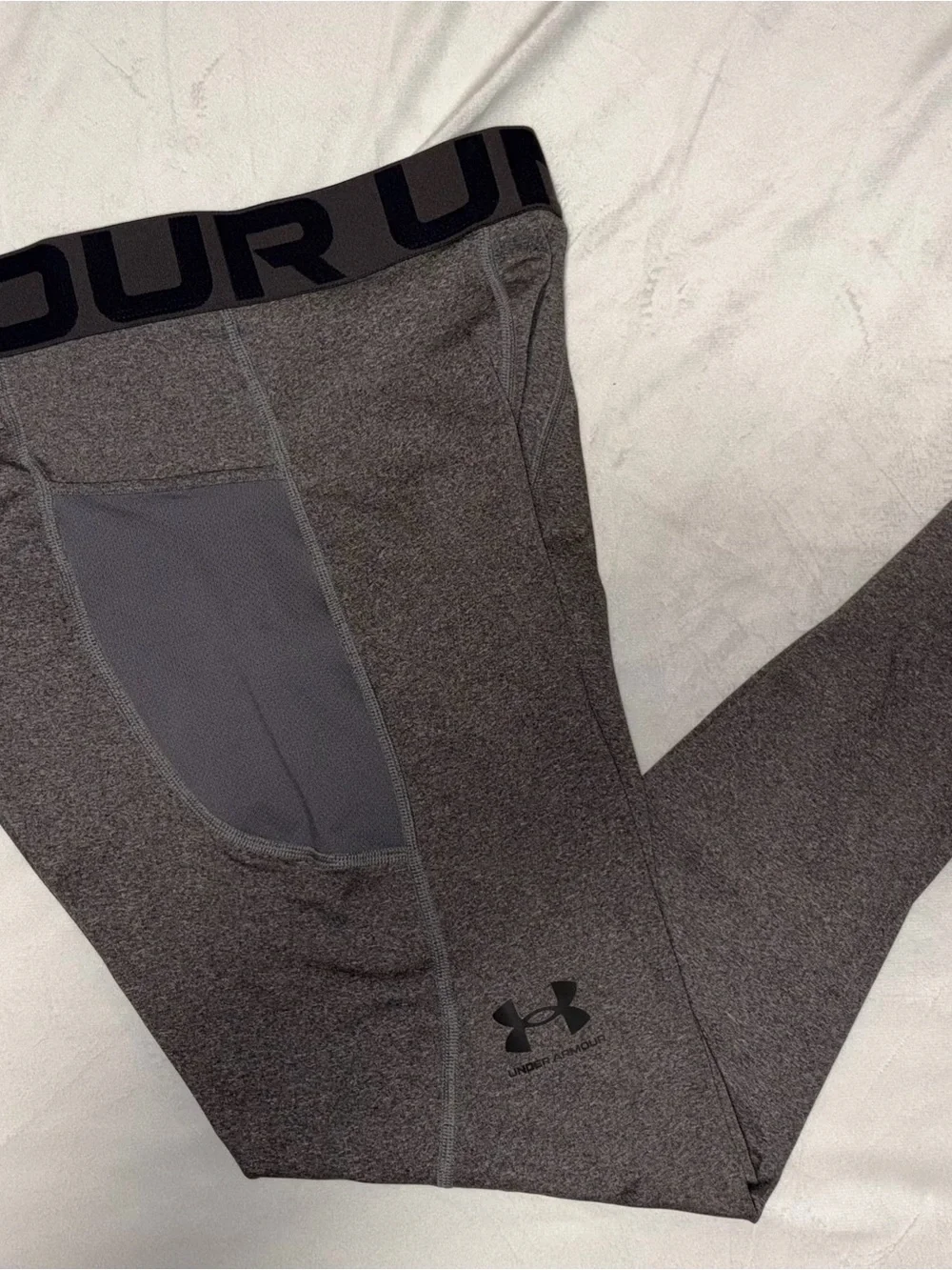 Under Armour Men's Gray HeatGear Compression Long John leggings sport Sz XXL